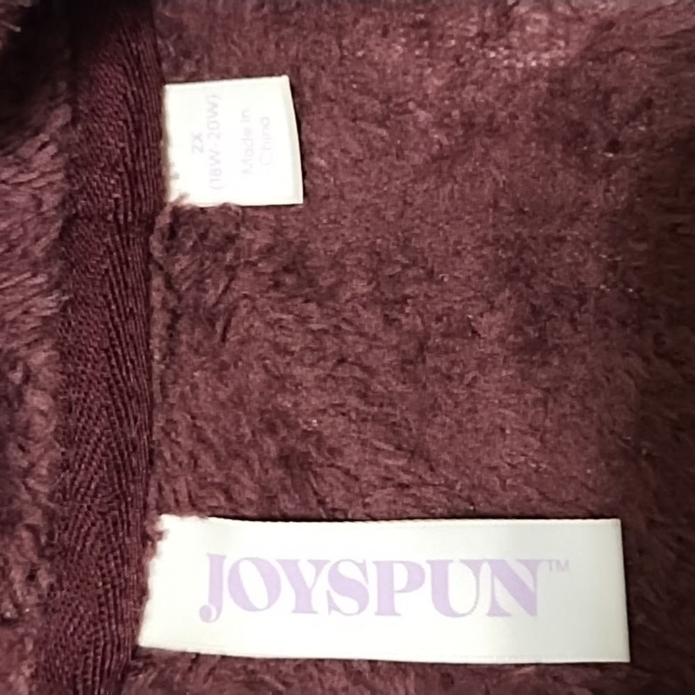 Joyspun hoodie pajama set. "Dreamer" embroidered on the soft velour. 2X - Picture 3 of 4